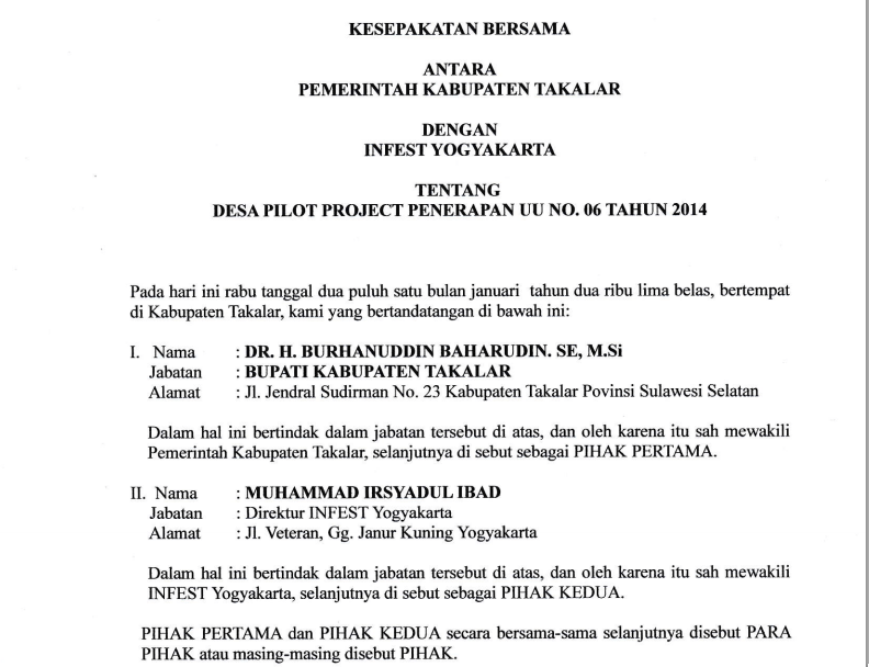 Cover Image for Infest dan Pemerintah Kab. Takalar Sepakati Kerjasama Penguatan Desa