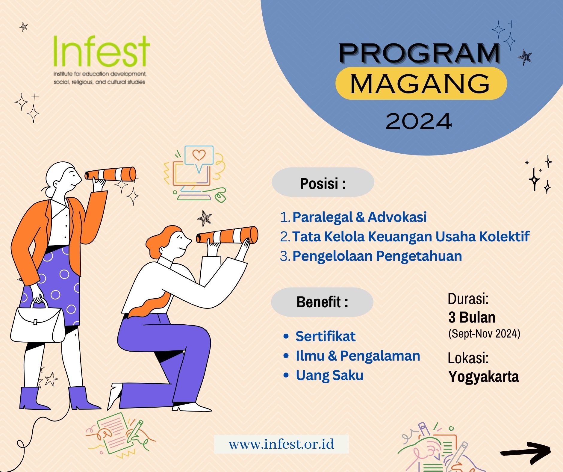 Cover Image for Program Magang Yayasan INFEST Yogyakarta 2024