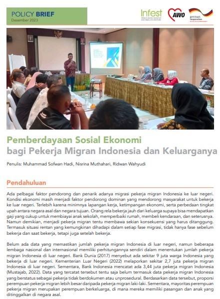 Cover Image for Policy Brief: Pemberdayaan Sosial Ekonomi bagi Pekerja Migran Indonesia dan Keluarganya